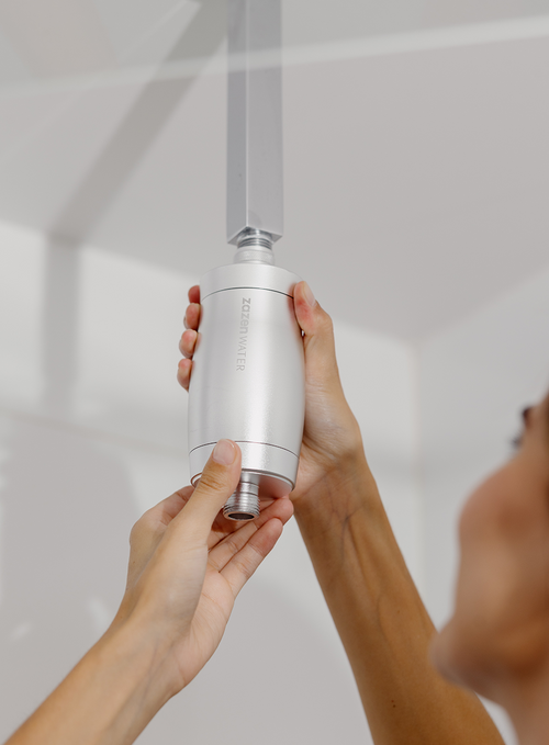 zazen Infinity Shower Filter - Brushed Silver