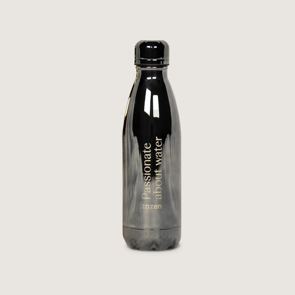 zazen Stainless Steel Water Bottle - Gunmetal Grey
