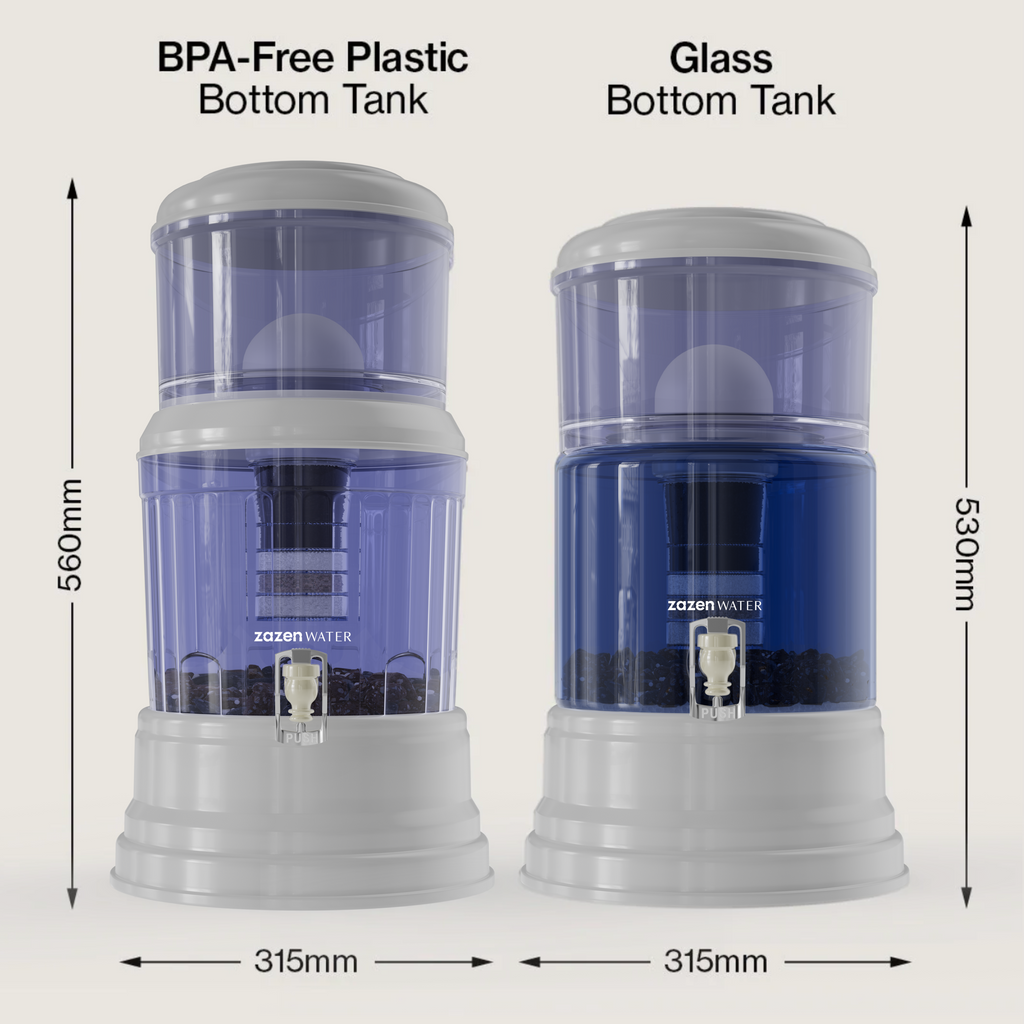 zazen Alkaline Water System with Glass Bottom Tank