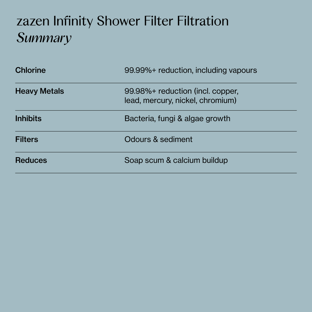 zazen Infinity Shower Filter - Brushed Silver